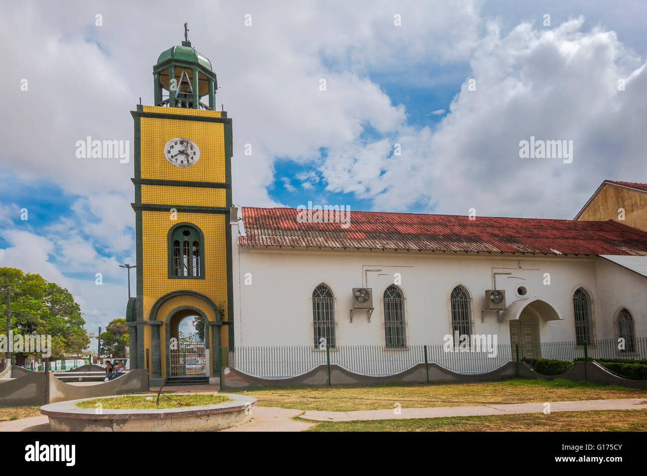 Yellow tower On The Church Parintins Brazil Stock Photo Alamy