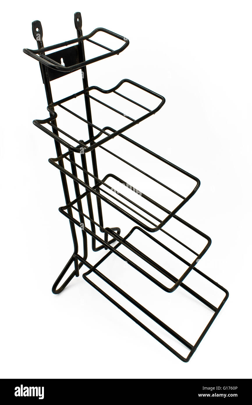 Black metal hanger-rack Stock Photo