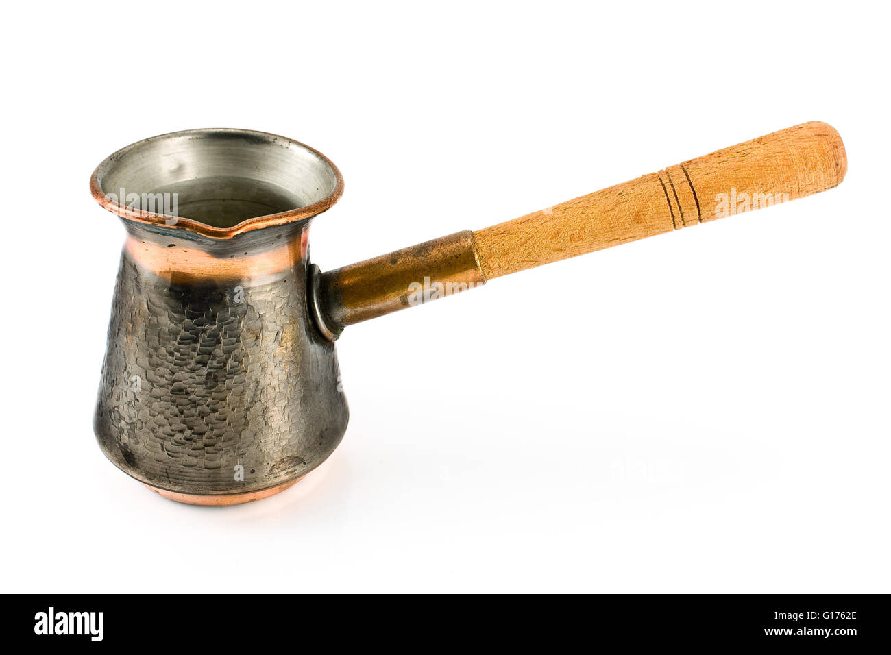 Old coffee pot isolated on white Stock Photo Alamy