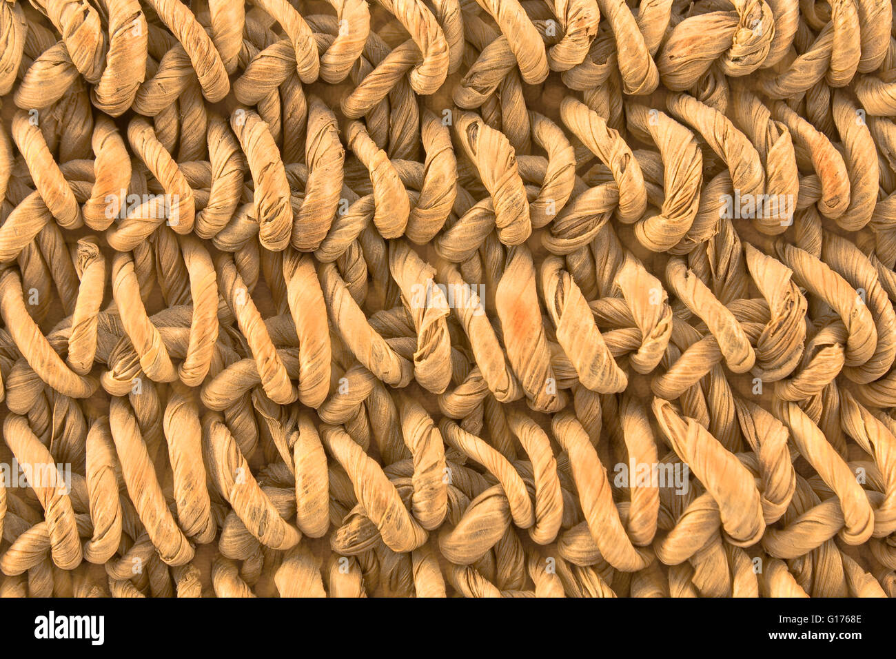 Woven straw pattern texture Stock Photo