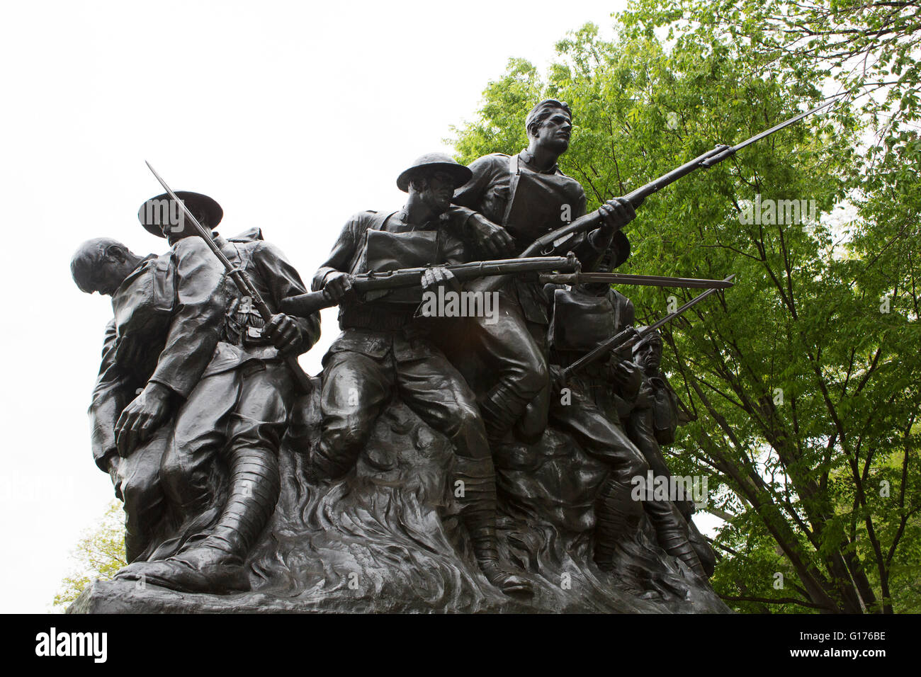 Memorial to the 107th Infantry at Central Park in New York City, USA