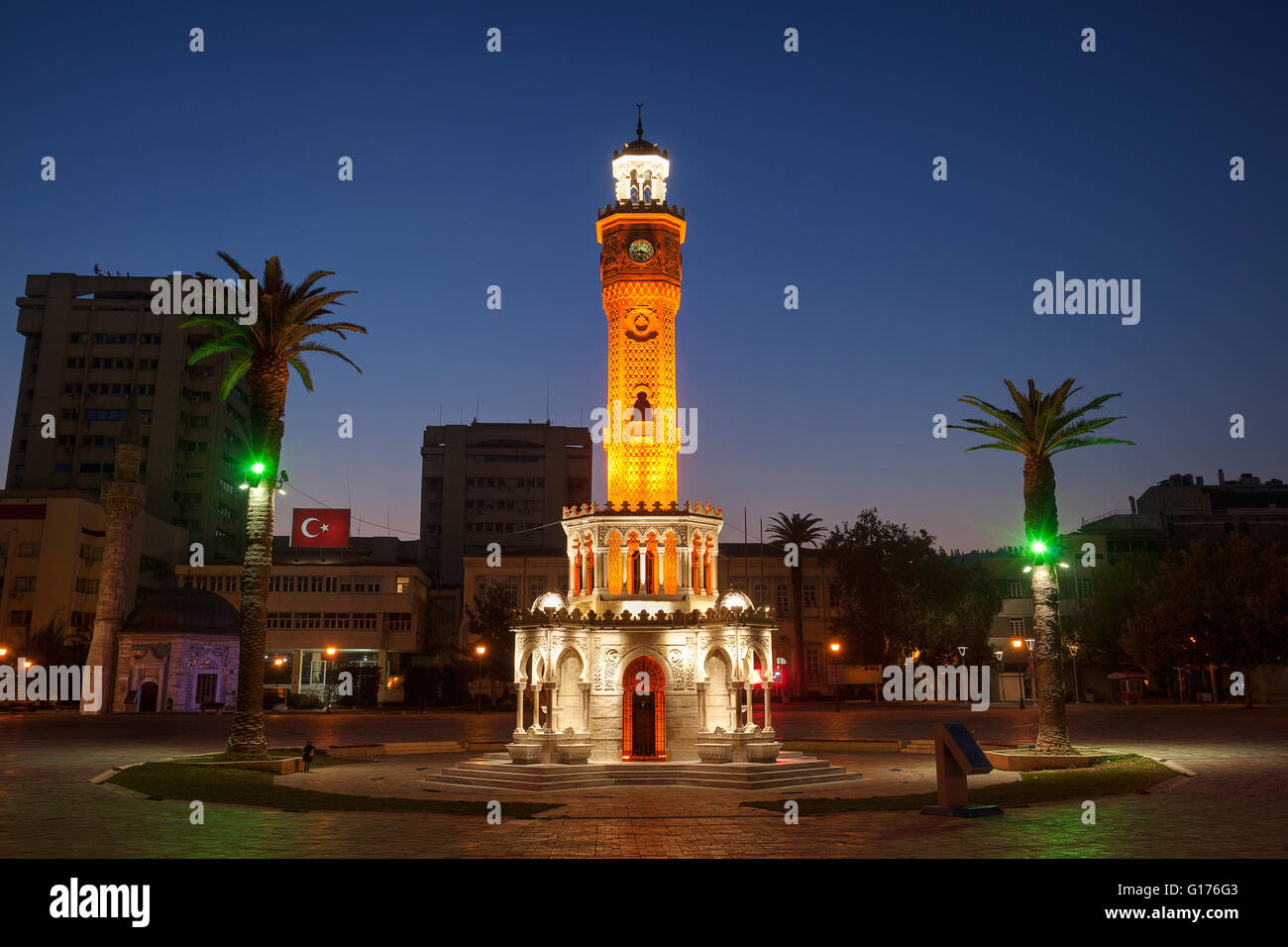 Izmir clock tower Stock Photo