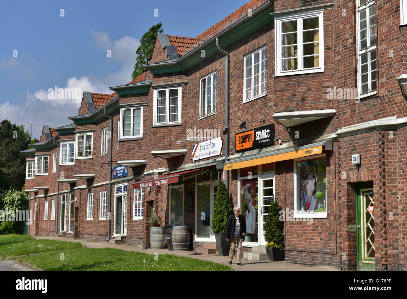 Reihenhaeuser, Unter den Eichen, Zehlendorf, Berlin, Deutschland