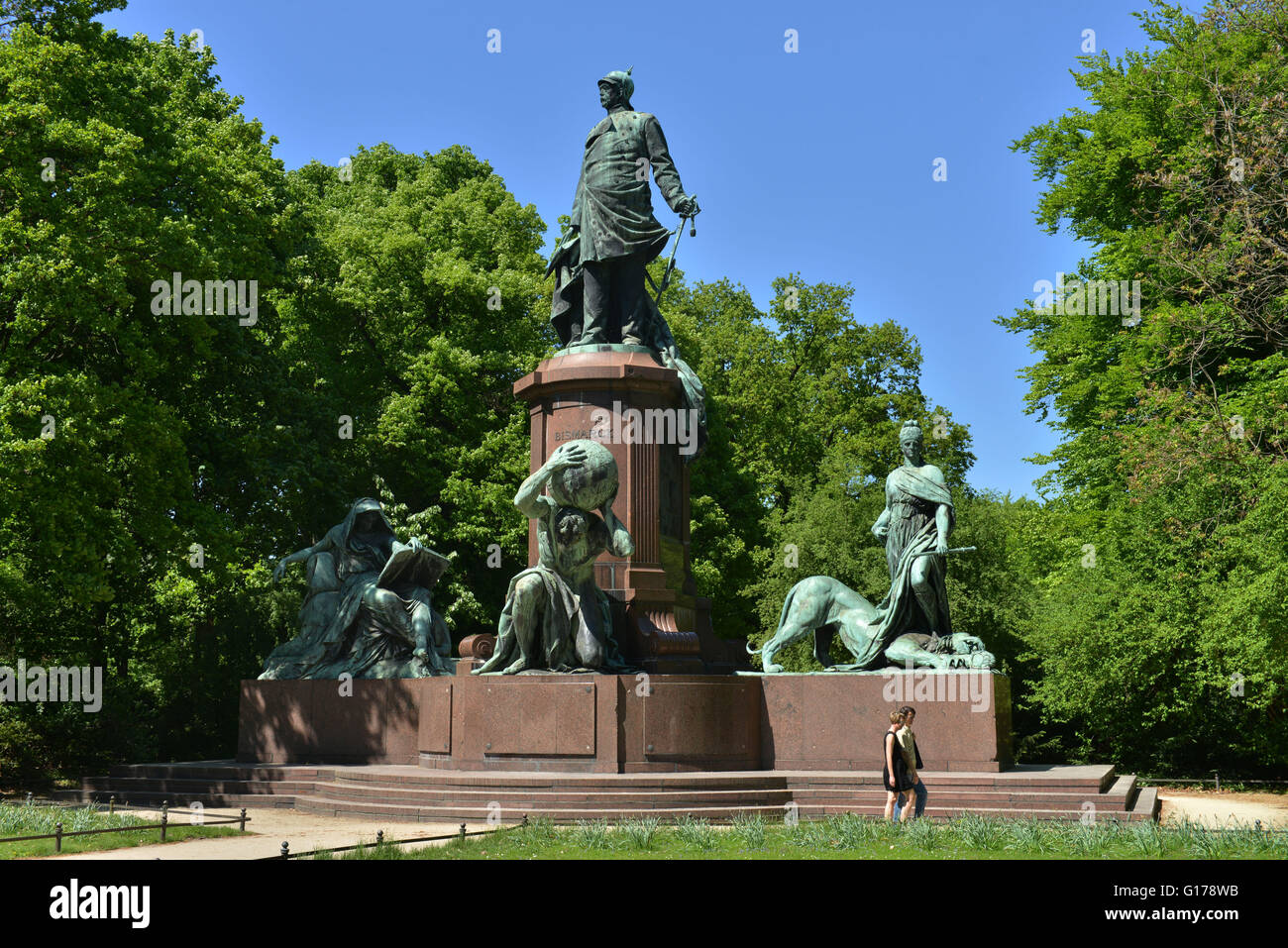 Bismarck-Denkmal, Grosser Stern, Tiergarten, Berlin, Deutschland Stock Photo