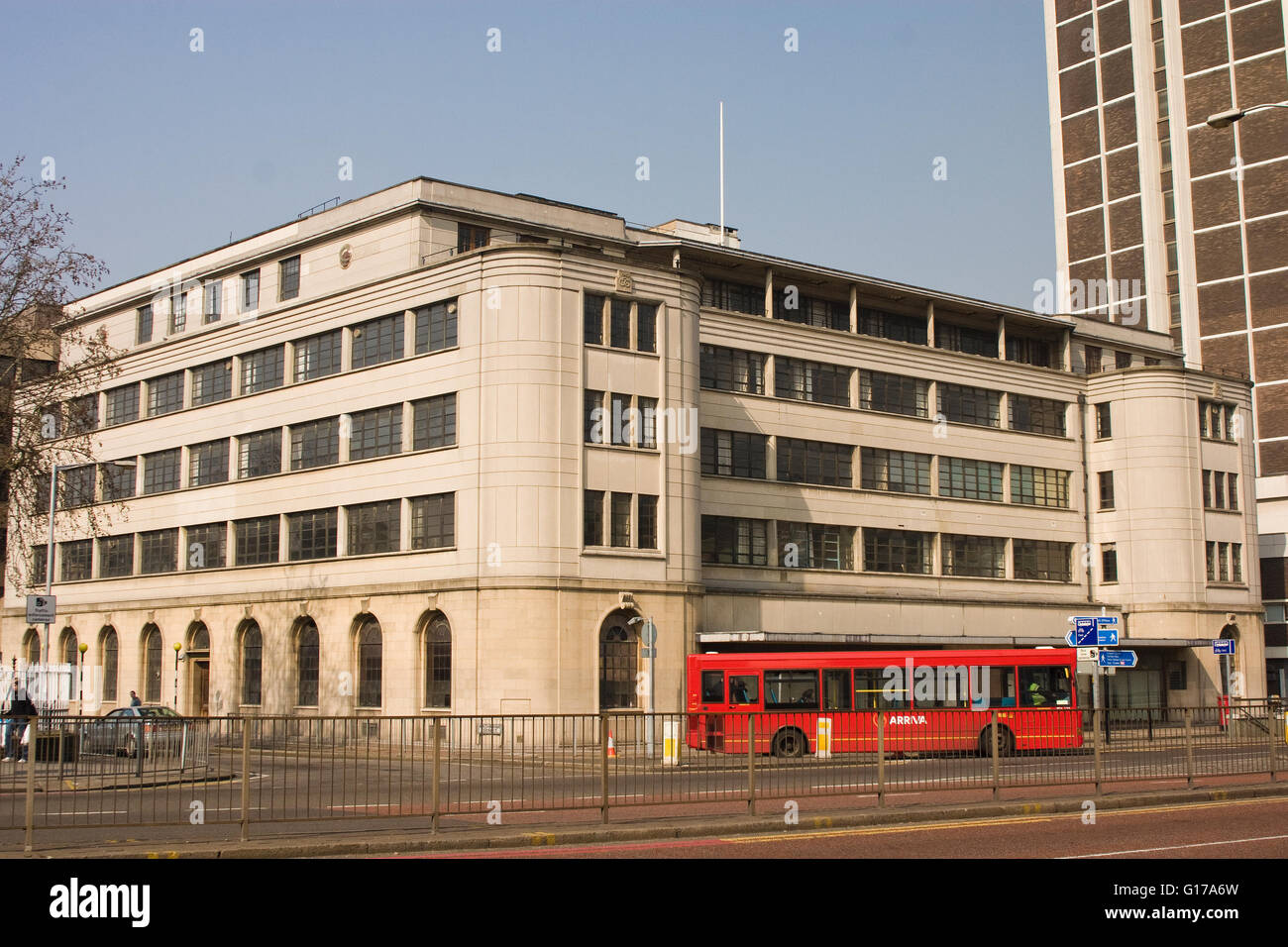 Empty Croydon gas company building built in 1939 by William G Newton