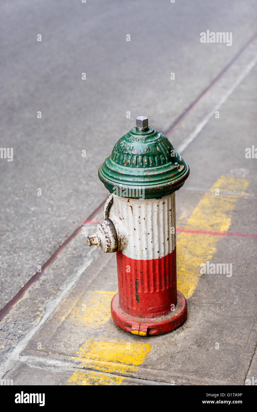 Fire hydrant in Little Italy NYC Stock Photo