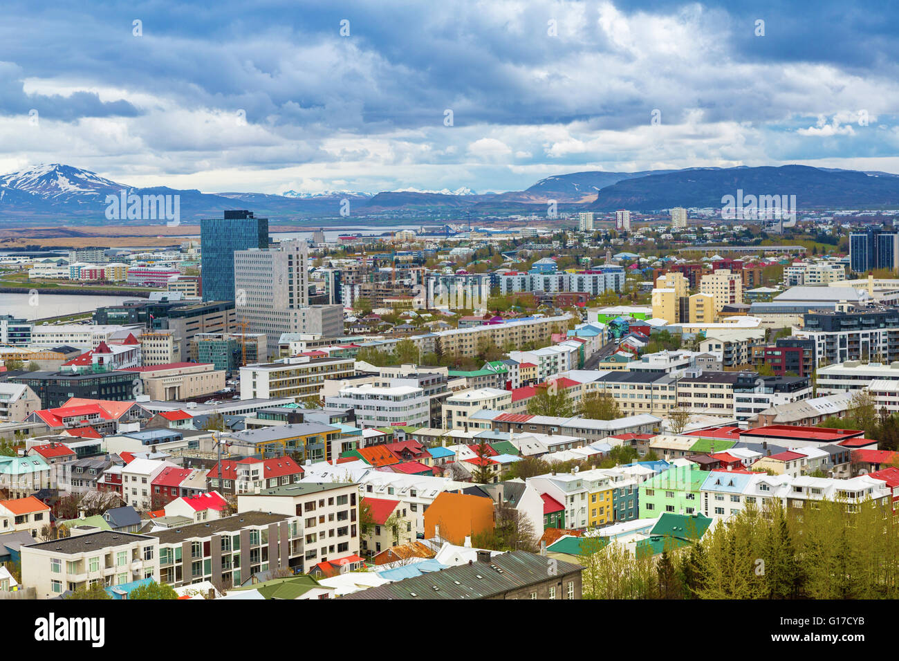 Coloured Rooftops of Reykjavik , Iceland Stock Photo - Alamy