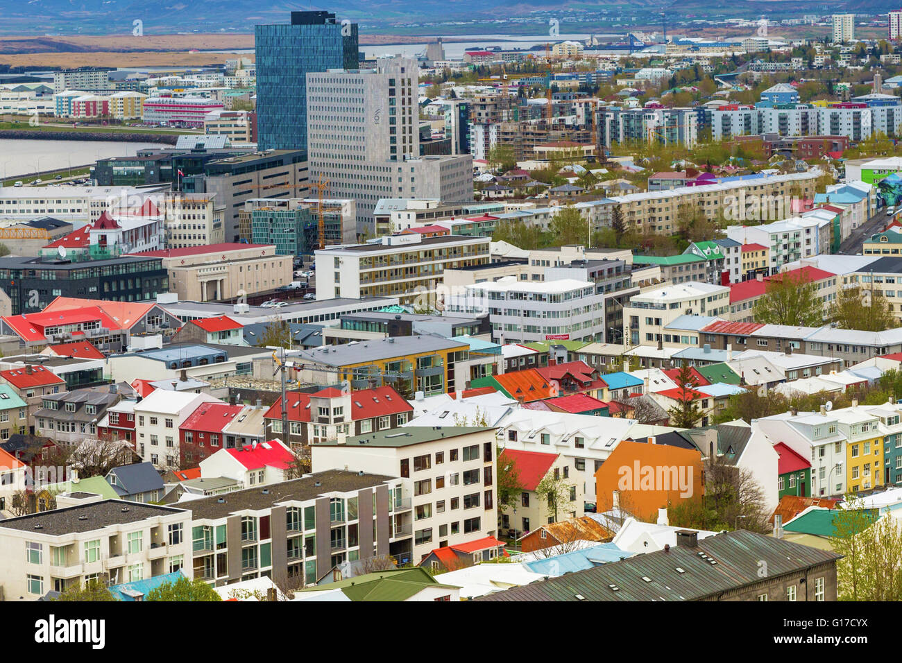 Coloured Rooftops of Reykjavik , Iceland Stock Photo - Alamy