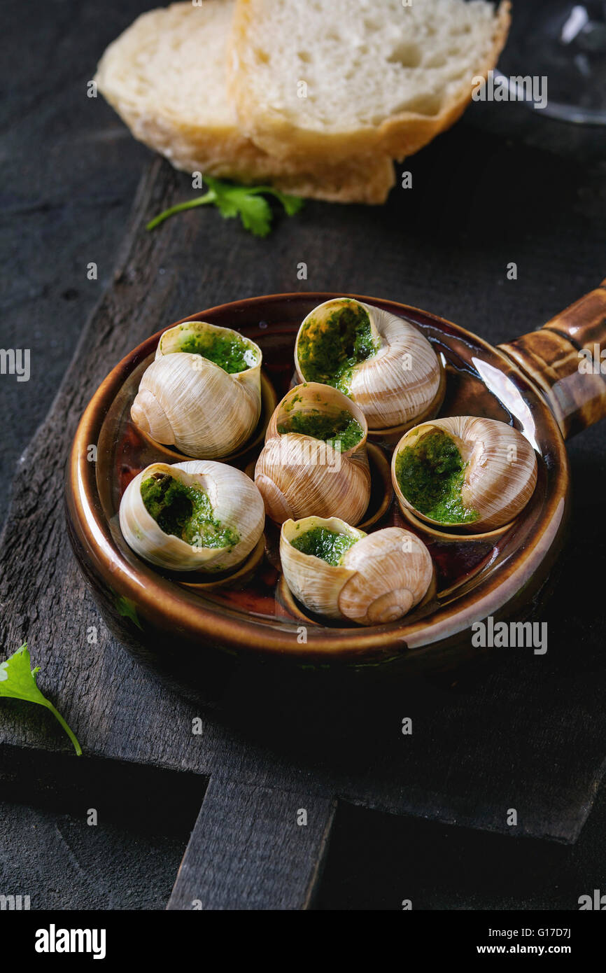 Escargots De Bourgogne - Snails With Herbs Butter, Gourmet Dish In