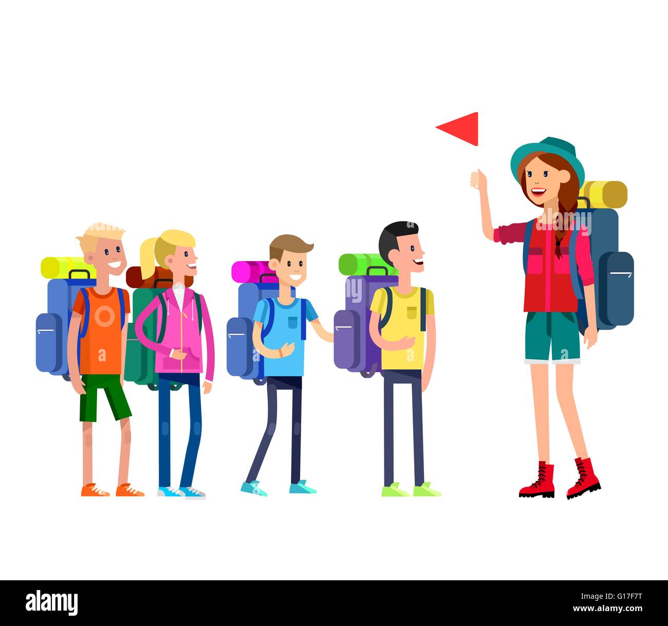 vector illustration of kids summer camp Stock Vector Image & Art - Alamy