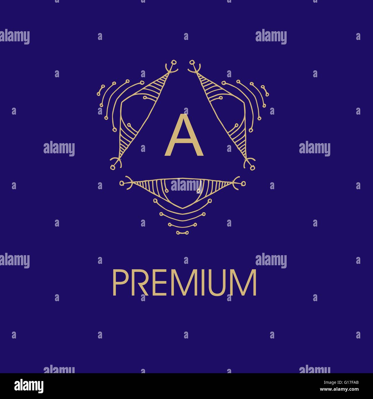 Set of elegant monogram design. Vector illustration Stock Vector Image ...