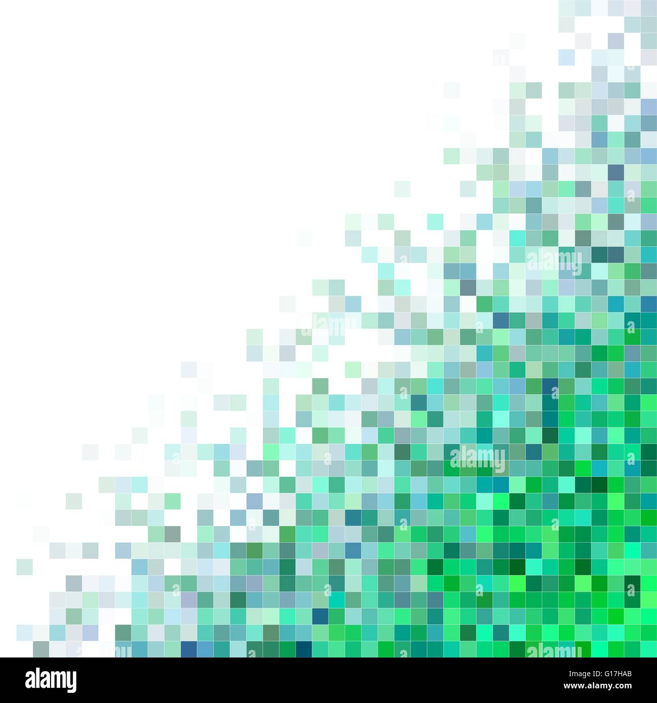 Green square mosaic background corner design Stock Vector Image & Art ...