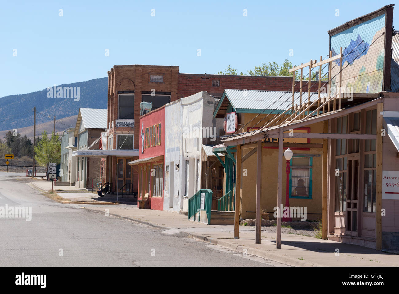 Carrizozo New Mexico, a town with a growing arts community Stock Photo