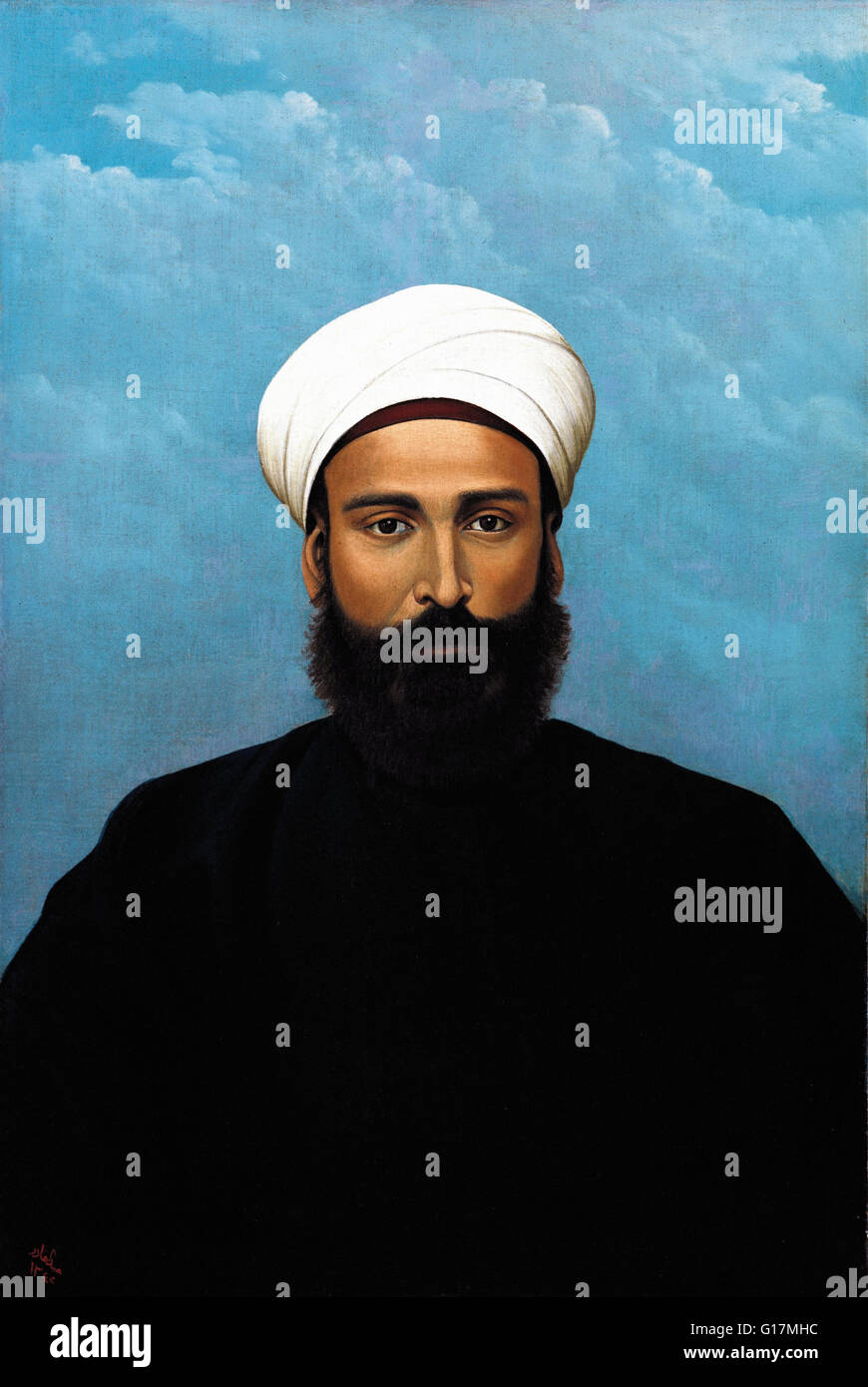 Abdul Qadir al-Rassam - Portrait of Mohamed Darouich al Allousi - Mathaf  Arab Museum of Modern Art Stock Photo