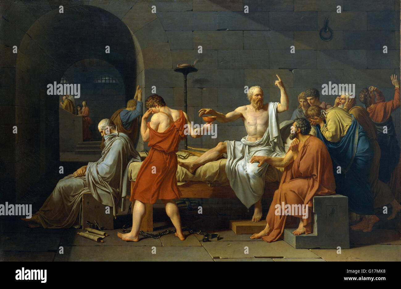 Jacques-Louis David - The Death of Socrates -  The Metropolitan Museum of Art Stock Photo