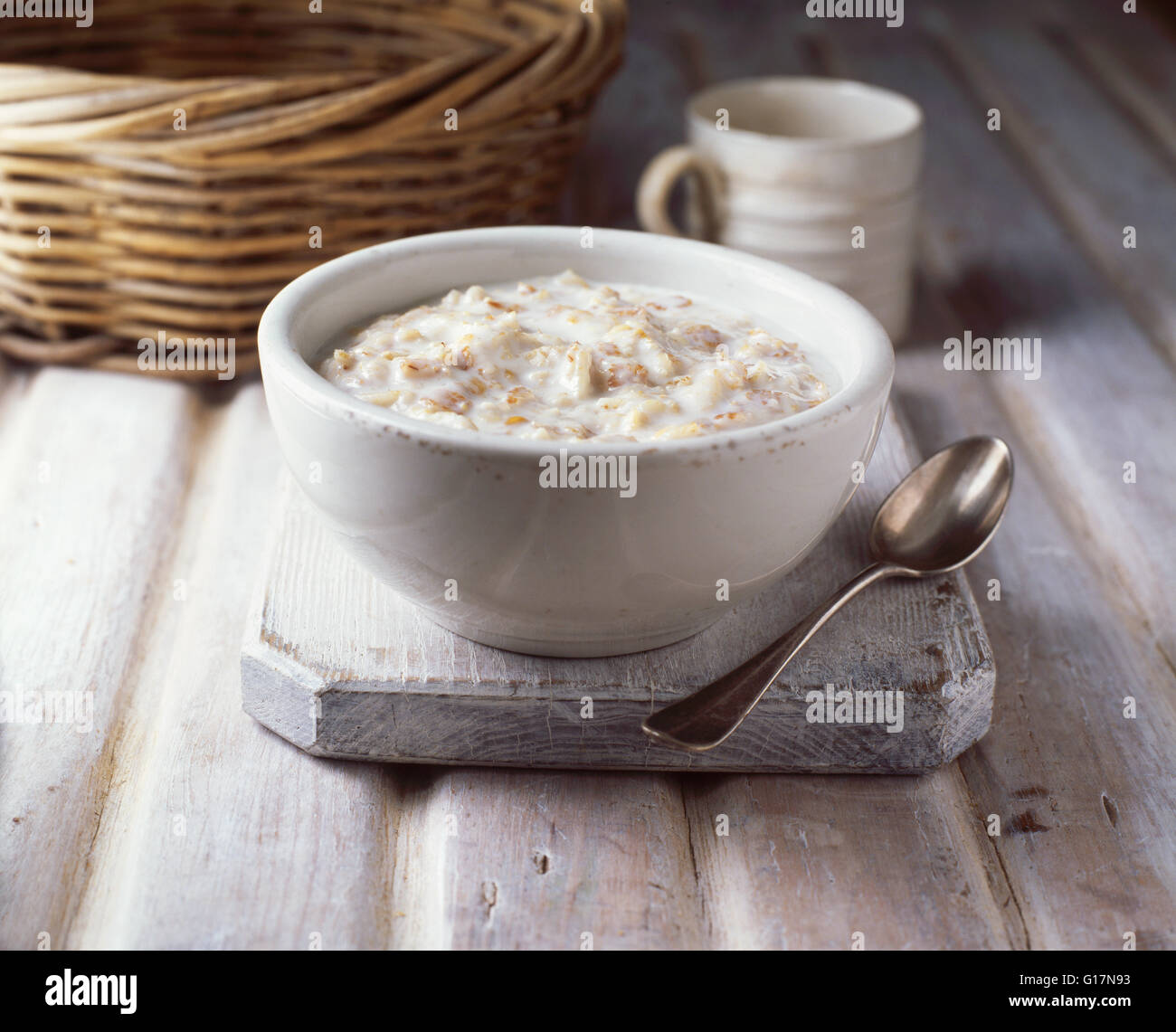 Bowl of porridge, close-up Stock Photo