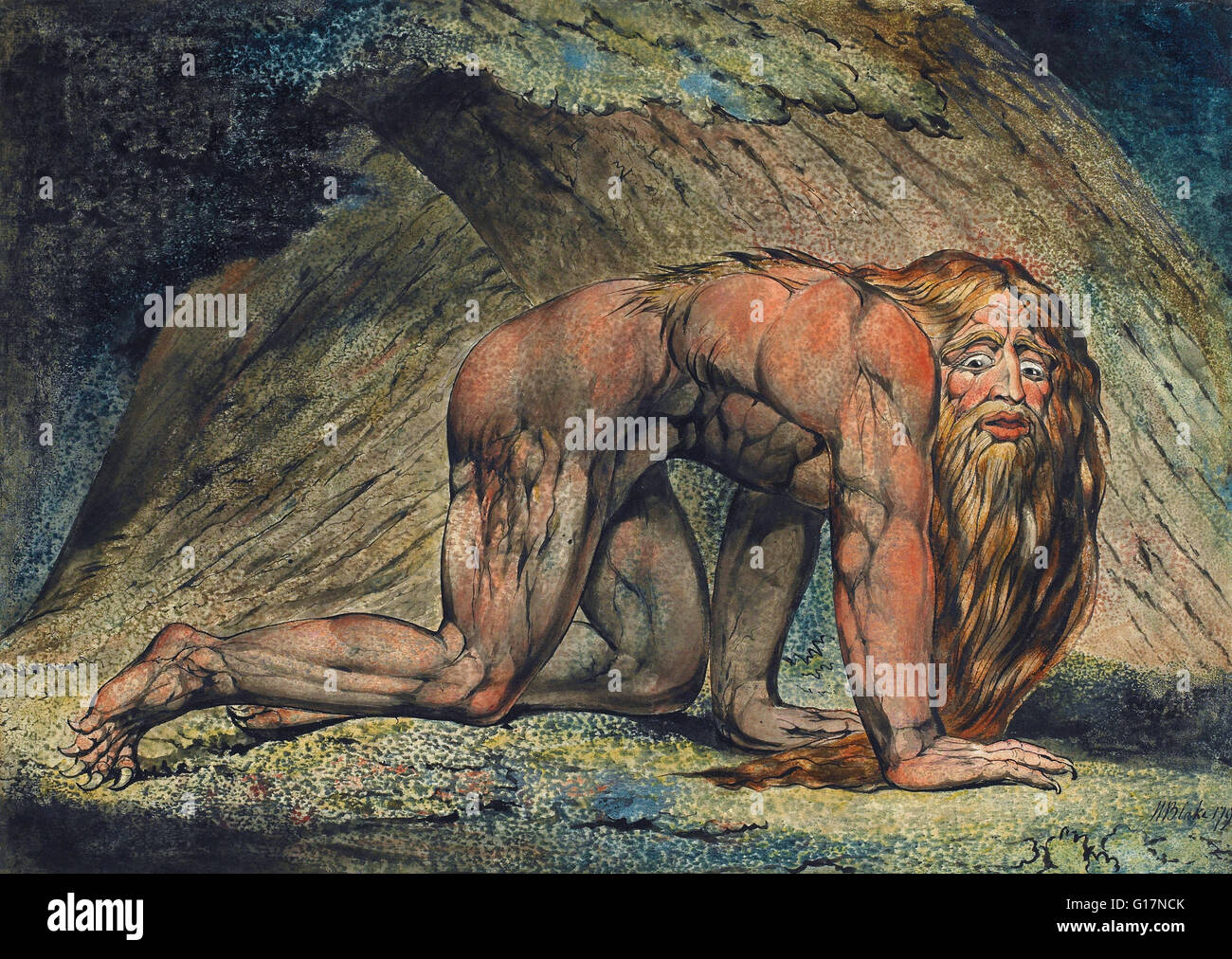 William Blake - Nebuchadnezzar - Minneapolis Institute of Art Stock Photo