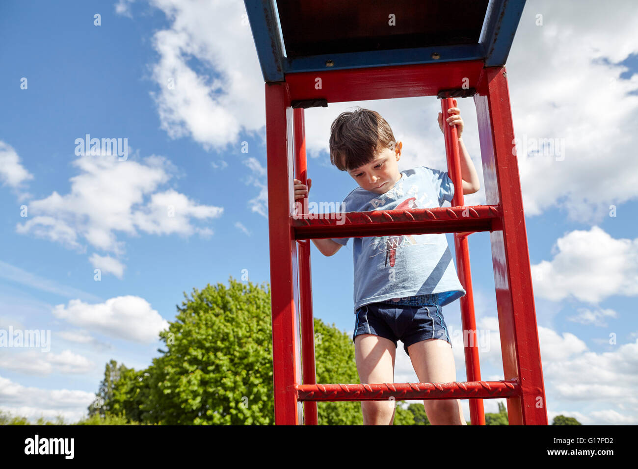 Boy up ladder hires stock photography and images Alamy