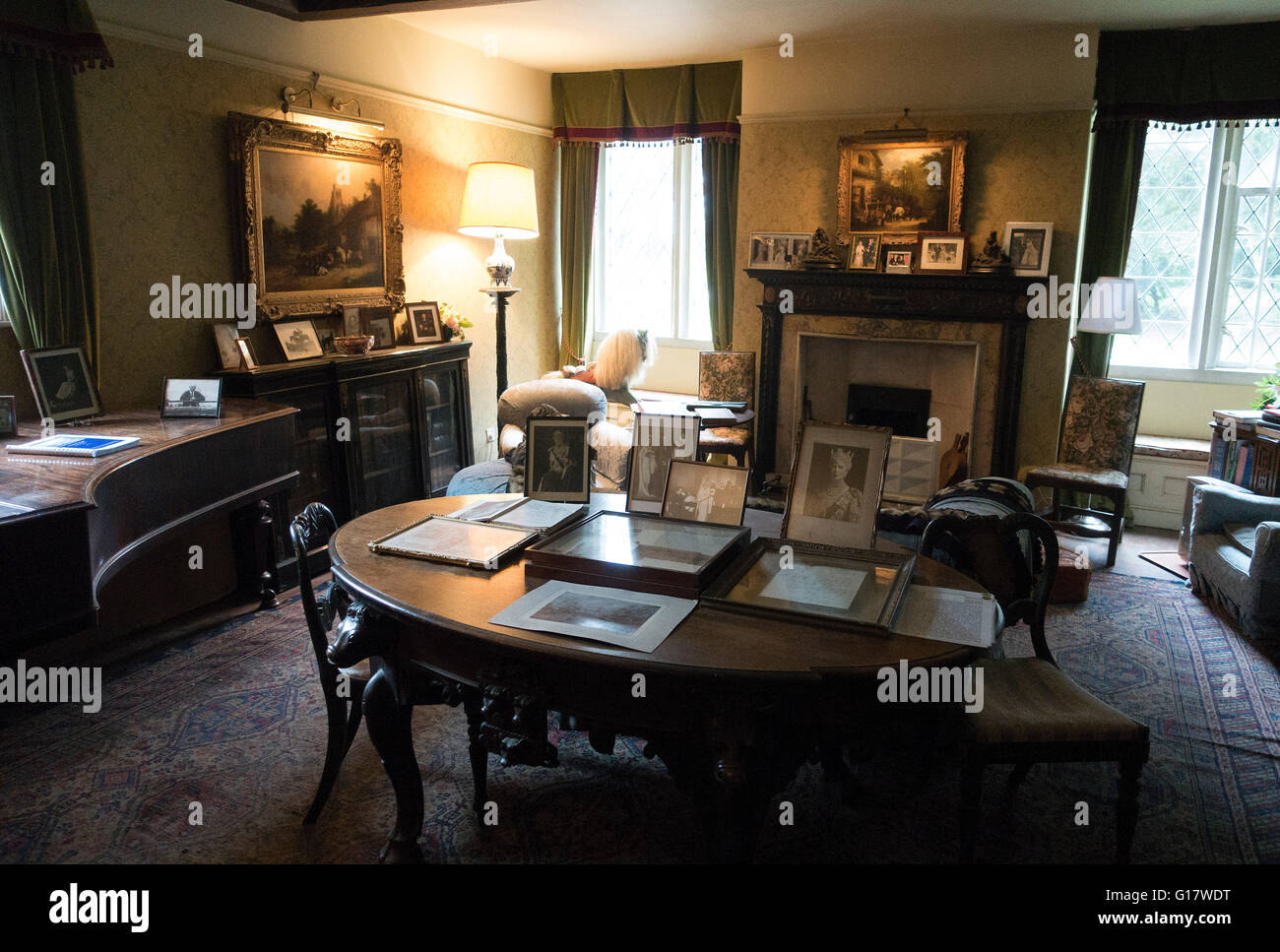 Chavenage House the library Stock Photo Alamy