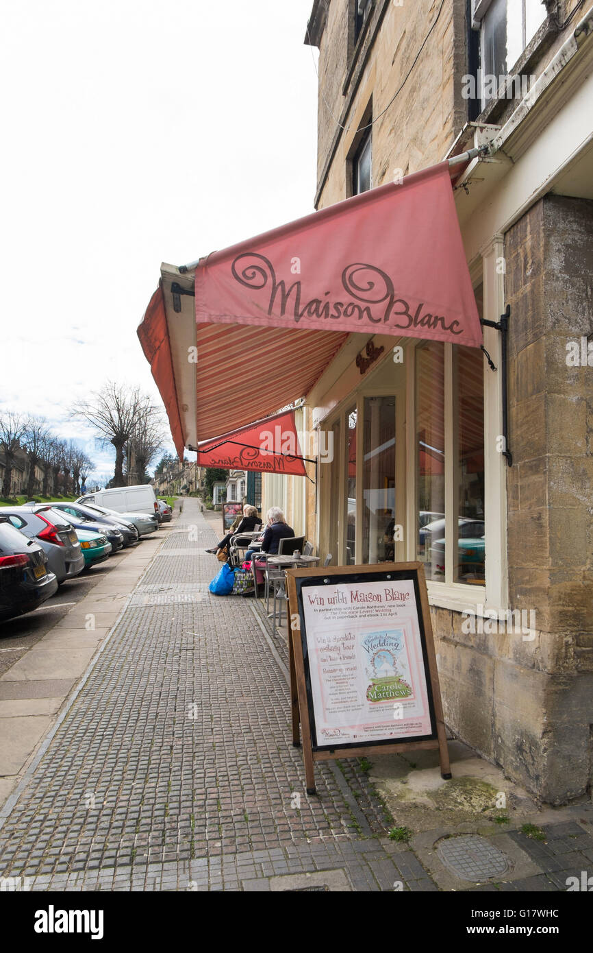Maison Blanc cafe on The Hill on the A361 through Burford, Oxfordshire