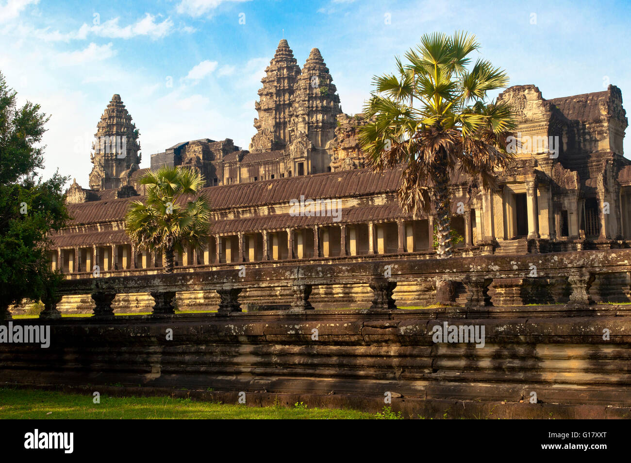 Cambodian Temple located in Angkor Wat Stock Photo
