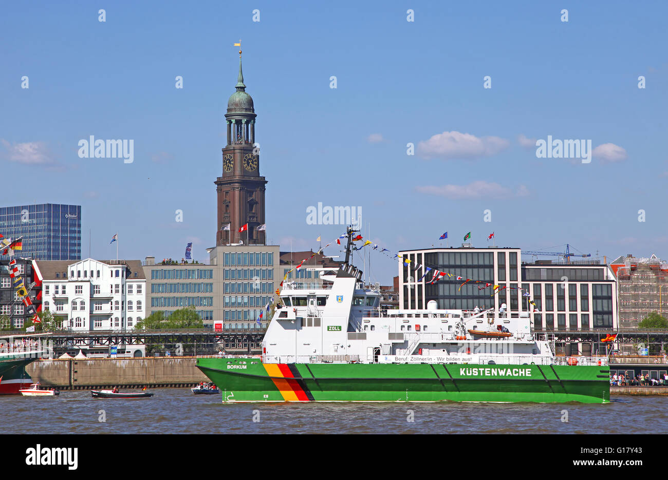 Küstenwache at the 827th Birthday of the Port of Hamburg, 2016 Stock Photo
