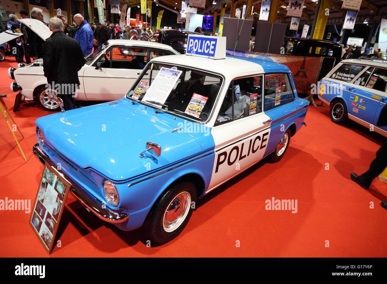 Hillman Imp police car on display at the 2016 RDS Dublin Classic Car Show Stock Photo