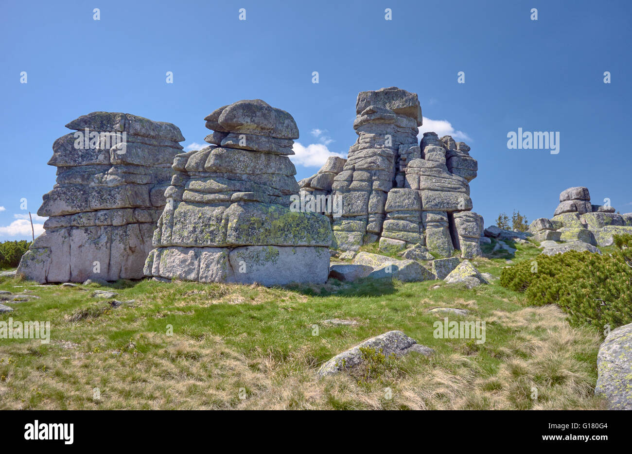A group of rocks in the Giant Mountains, Poland Stock Photo - Alamy