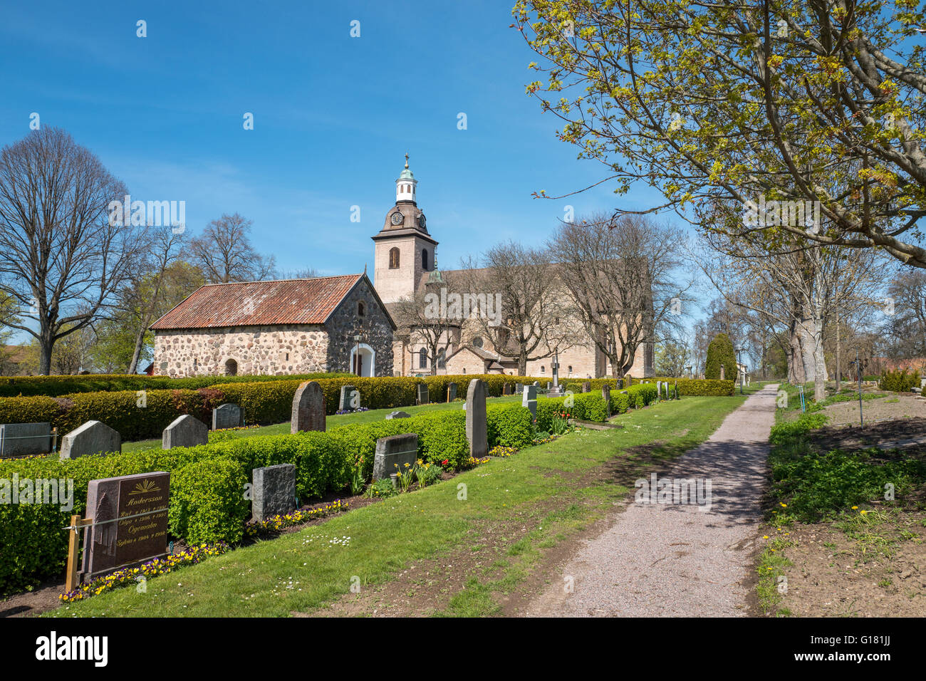 Medieval Vreta monastery church in Sweden Stock Photo Alamy
