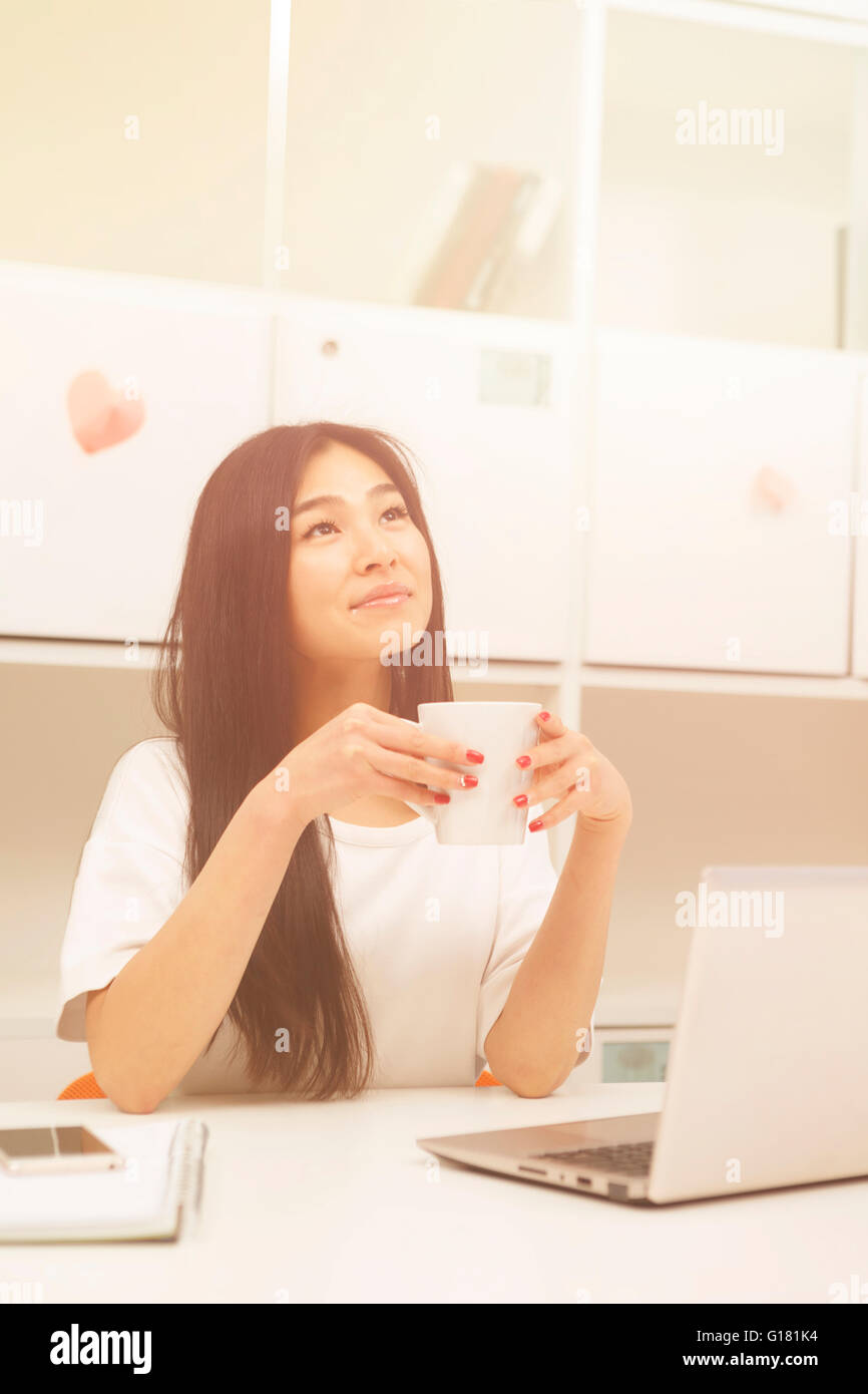 Asian student studying Stock Photo