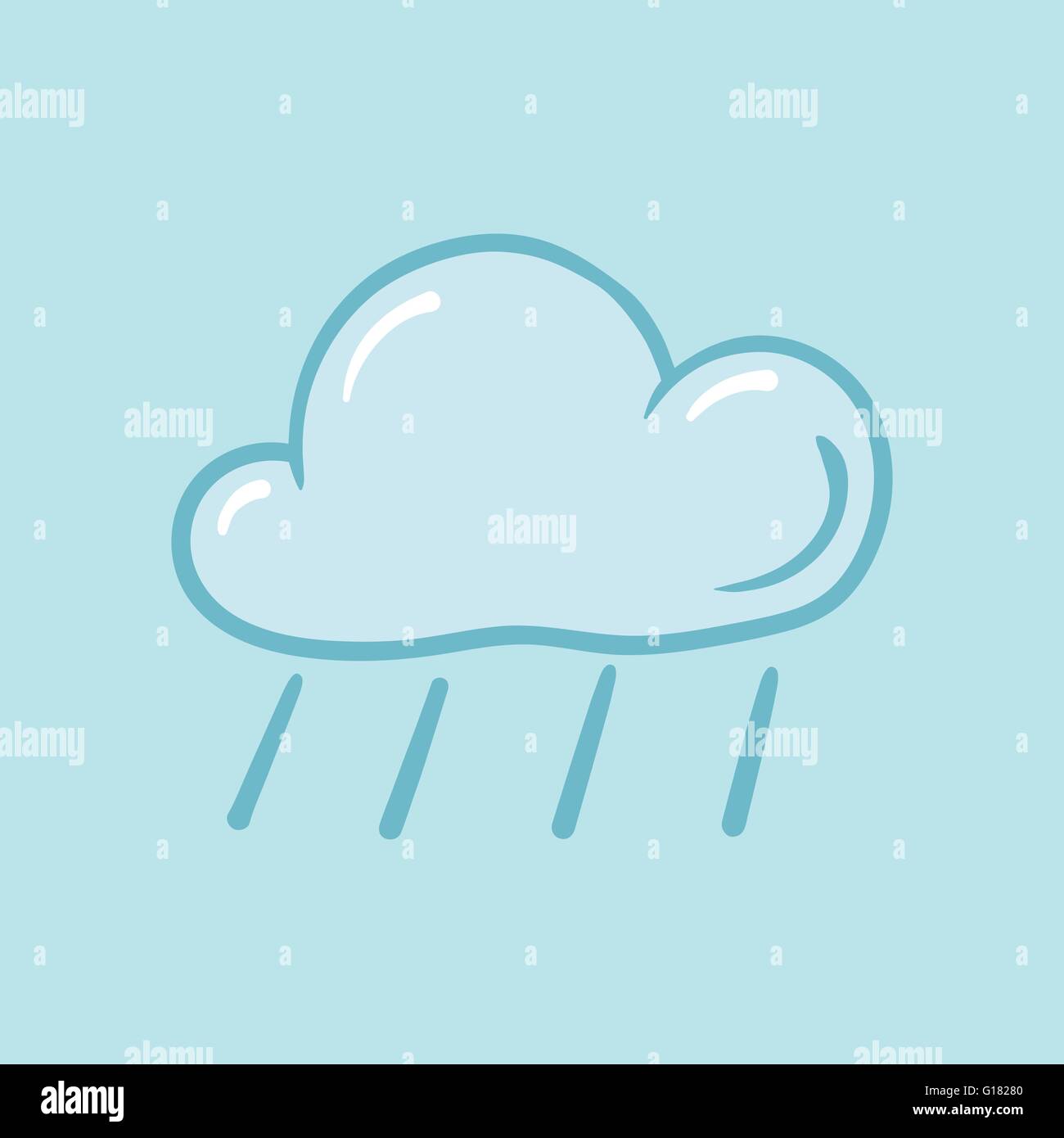 Rain pictogram hi-res stock photography and images - Alamy