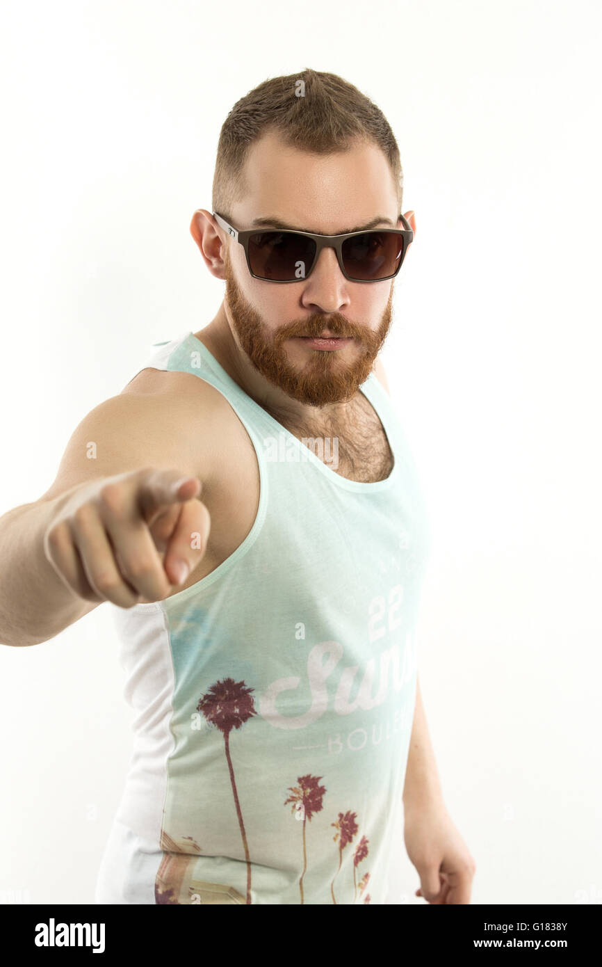 Portrait of young bearded man hi-res stock photography and images - Alamy