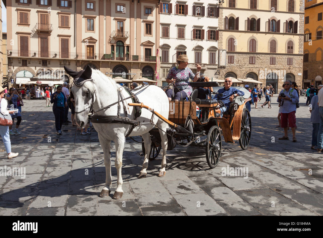 Horse carriage in florence hi-res stock photography and images - Alamy