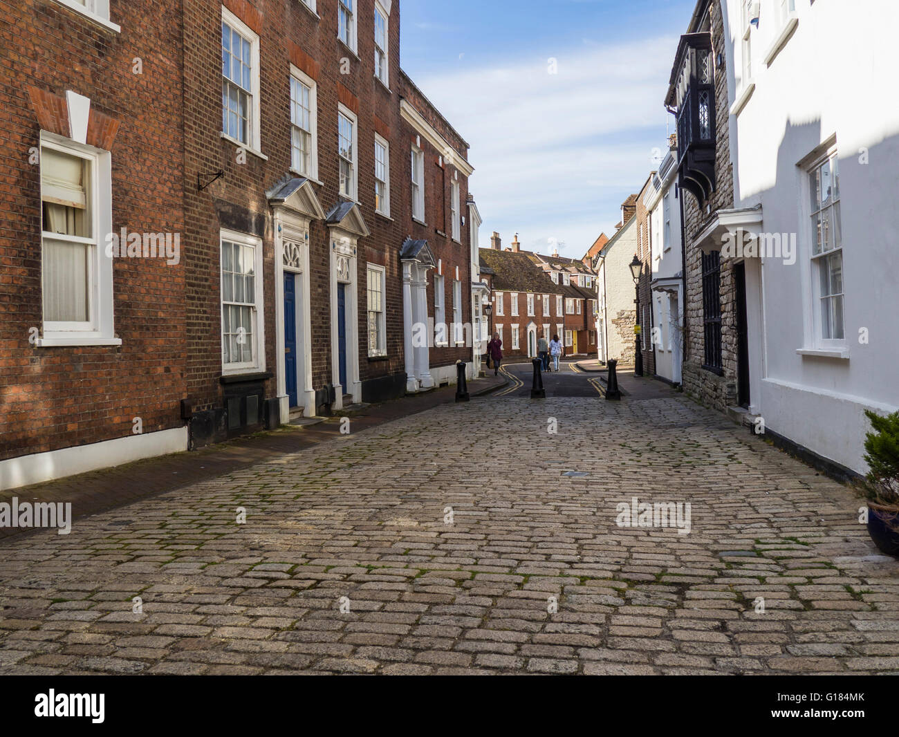 Cobbled Street in Poole Old Town, Dorset, UK Stock Photo 104056195 Alamy