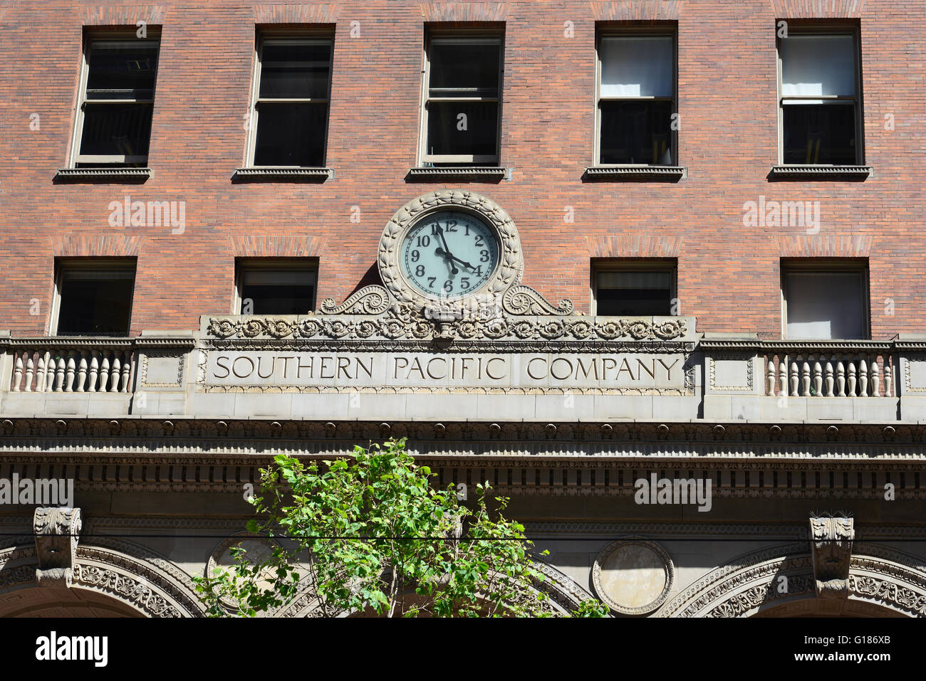 The old Southern Pacific Company building on Market Street, San Francisco, California, USA Stock