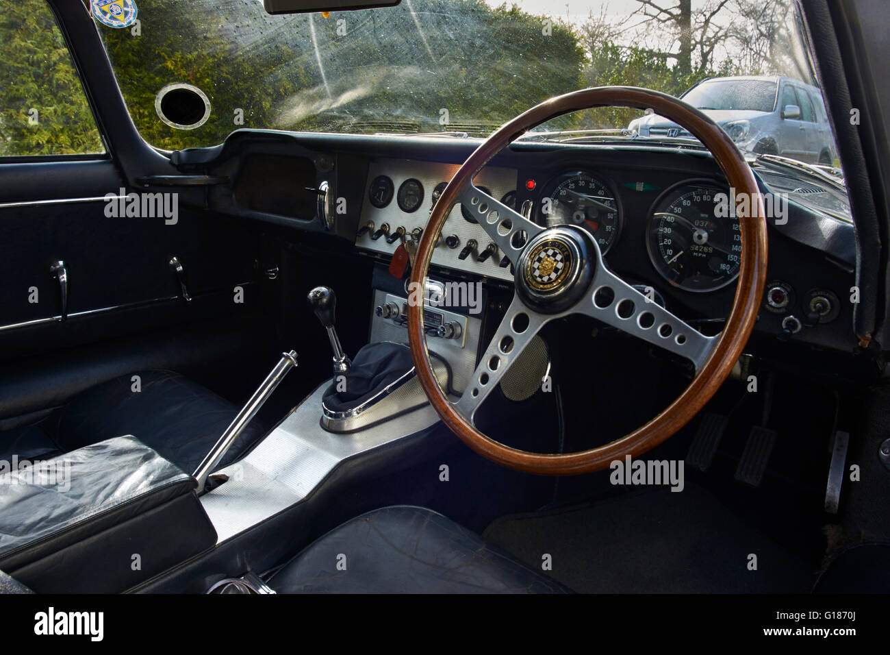 Classic Series 1 3.8 E-Type Jaguar Sports Car 1961 FHC Stock Photo