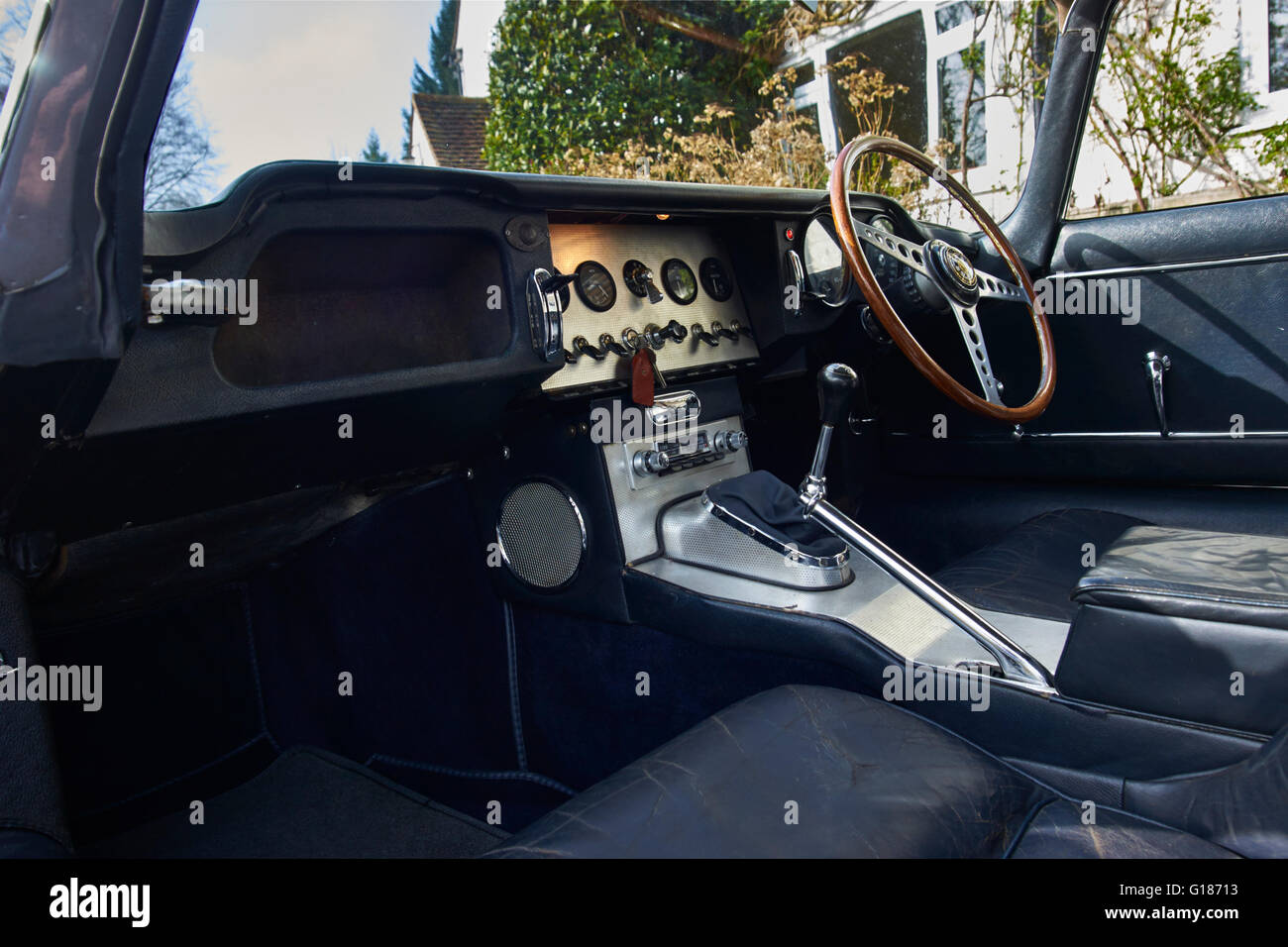 Classic Series 1 3.8 E-Type Jaguar Sports Car 1961 FHC Stock Photo