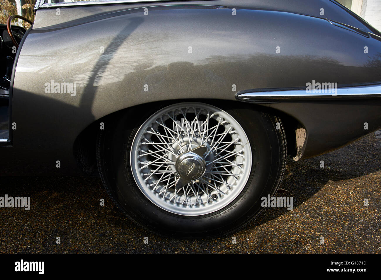 Classic Series 1 3.8 E-Type Jaguar Sports Car 1961 FHC Stock Photo