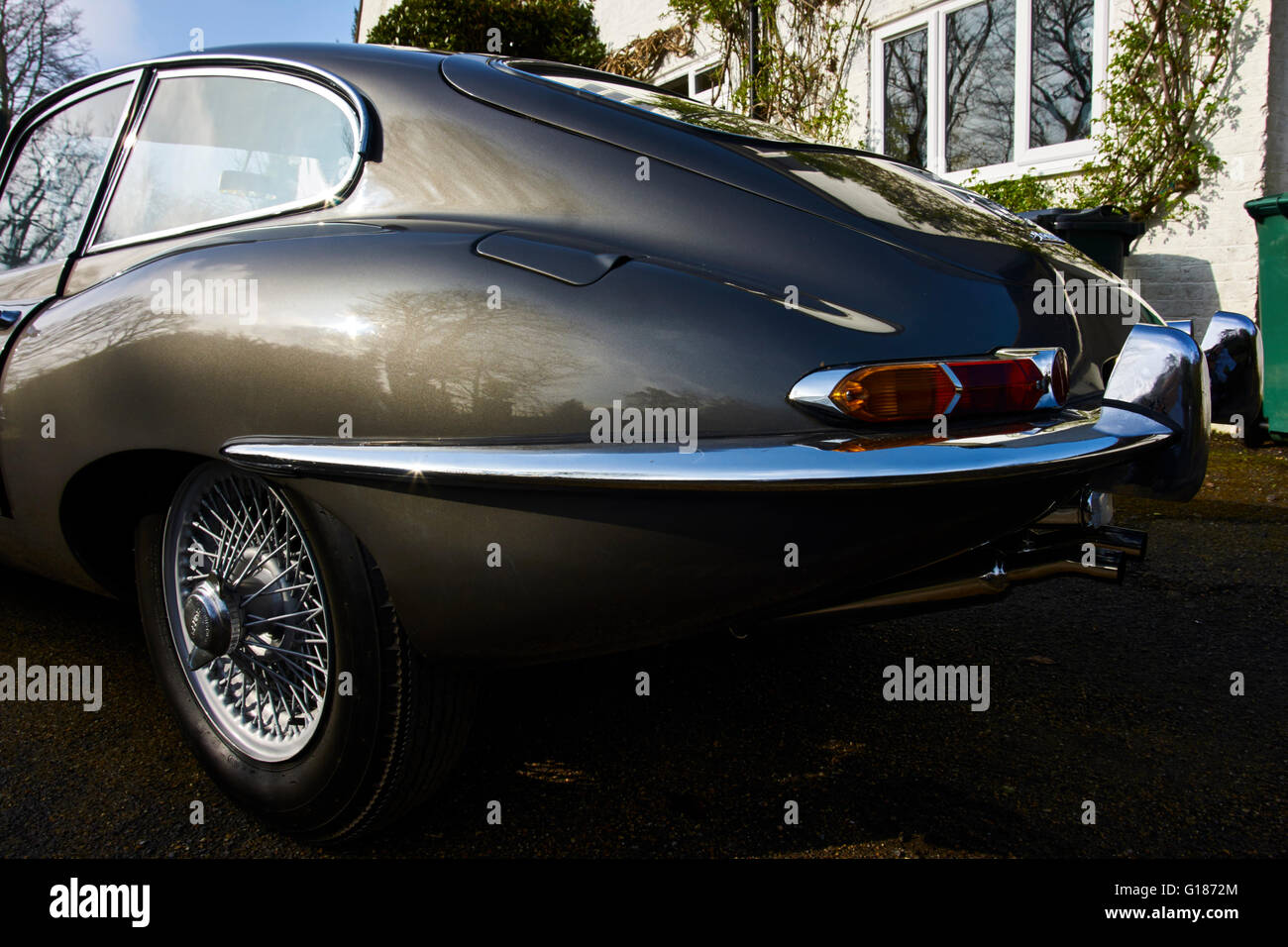 Classic Series 1 3.8 E-Type Jaguar Sports Car 1961 FHC Stock Photo