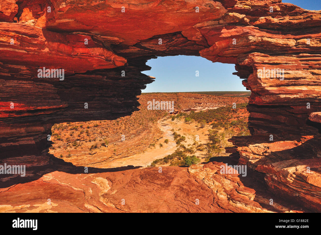 Nature's window in kalbarri National Park, Western Australia Stock Photo