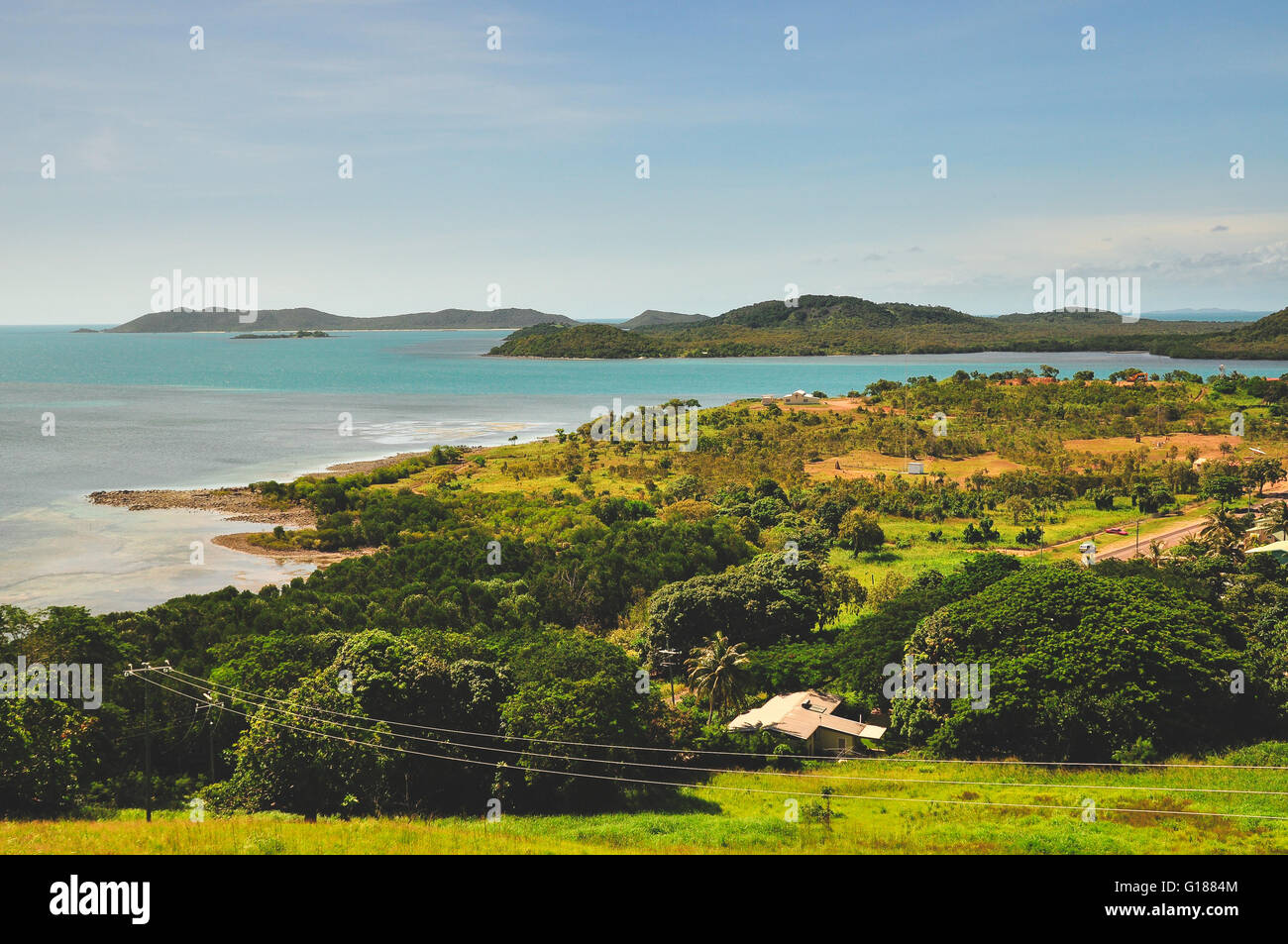 Thursday Island from Green hill fort in the Torres Strait, Australia Stock Photo