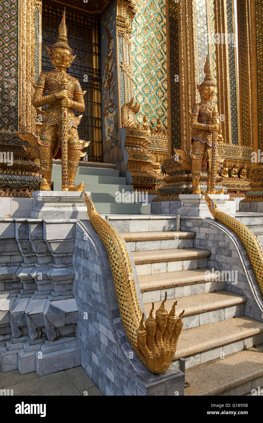 Entrance to Phra Mondop, Grand Palace, Bangkok, Thailand Stock Photo