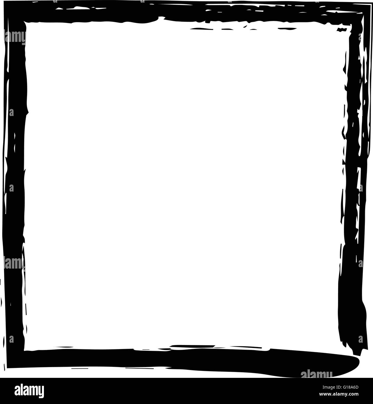 Square frame brush vector grunge paint watercolour ink Stock Vector