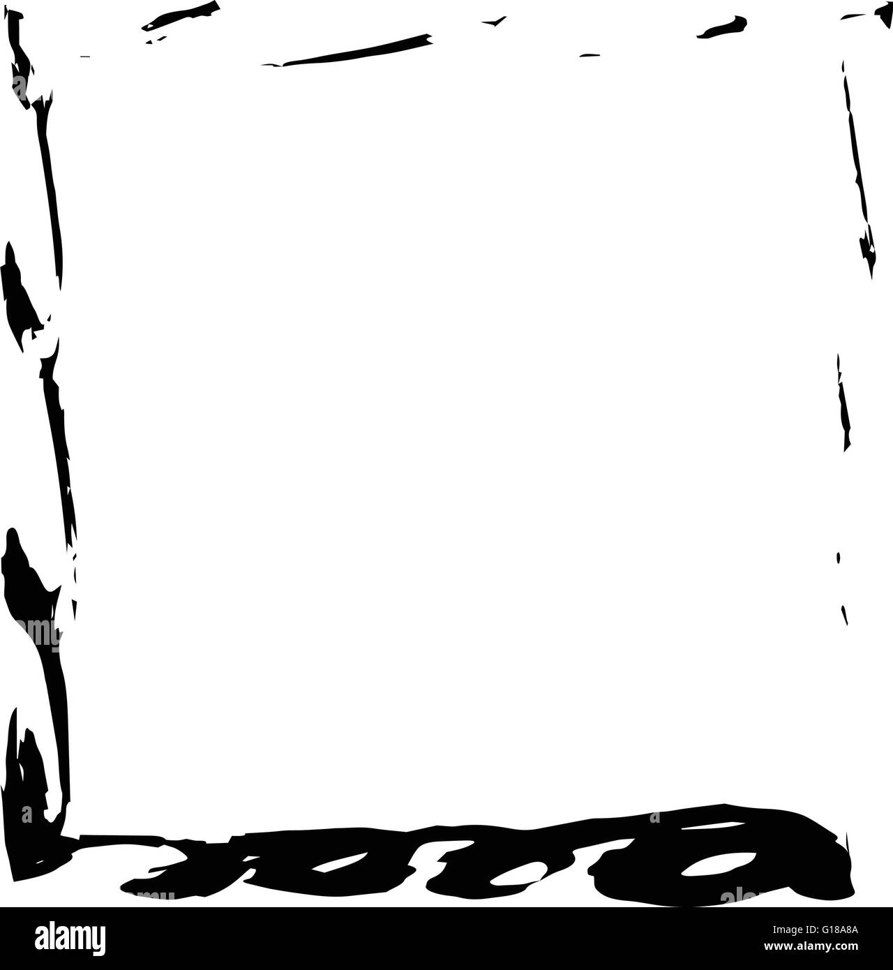 Square frame brush vector grunge paint watercolour ink Stock Vector ...