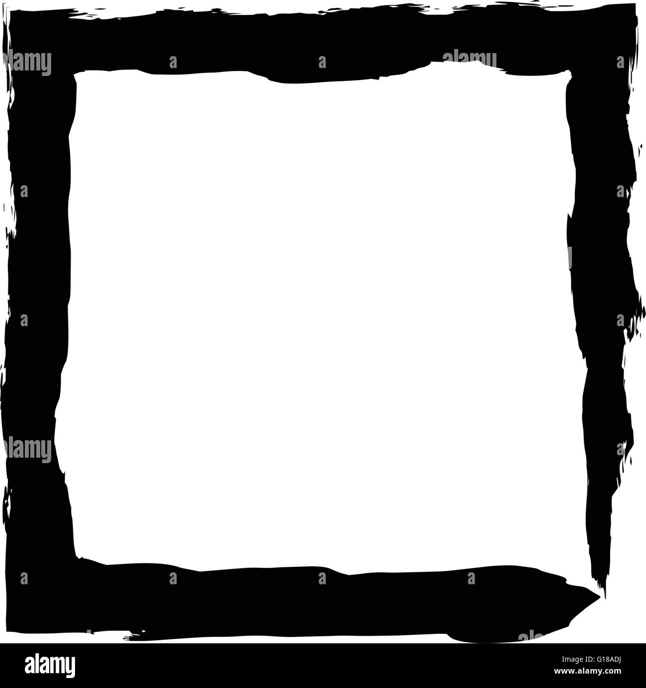 Square frame brush vector grunge paint watercolour ink Stock Vector ...