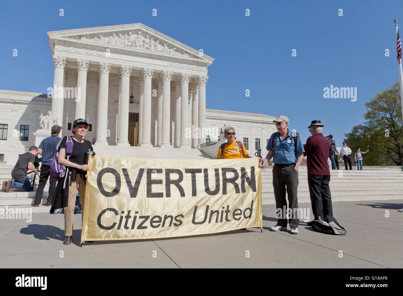 Anti-Citizens United Supreme Court decision protesters - Washington, DC USA Stock Photo