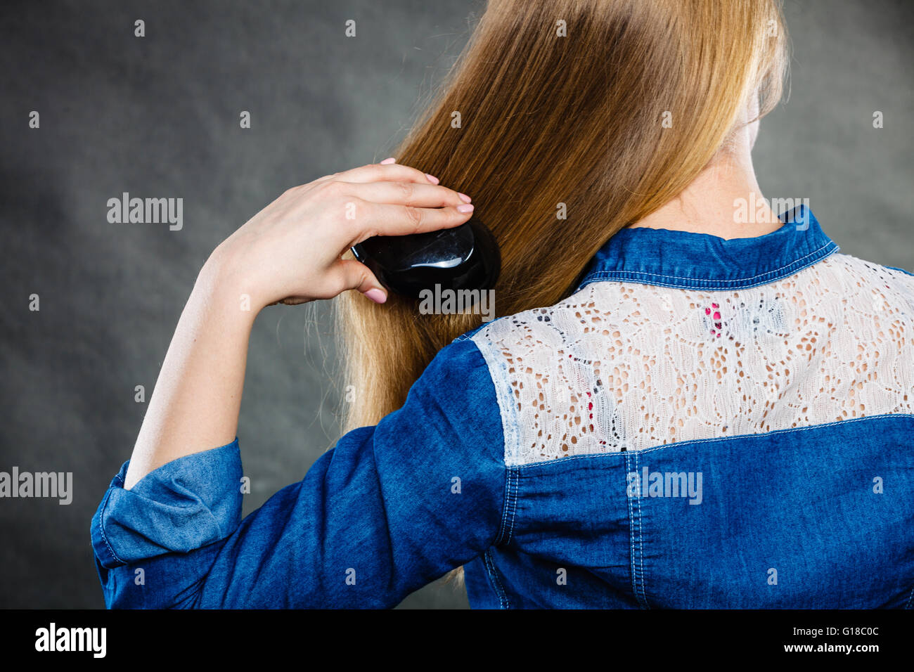 Everyday Hygiene And Care About Good Look Back View Of