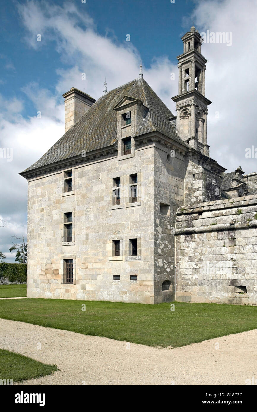 Chateau de Kerjean. Saint Vougay. Finistere. Bretagne. France.Sight Stock Photo