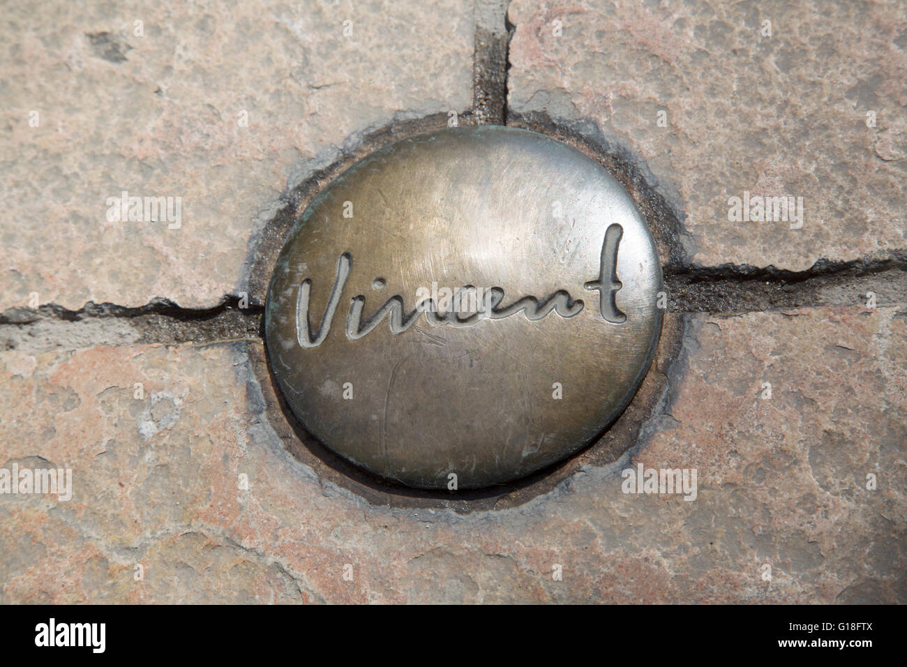 Vincent Van Gogh Trail Symbol, Saint Remy de Provence; France Stock Photo