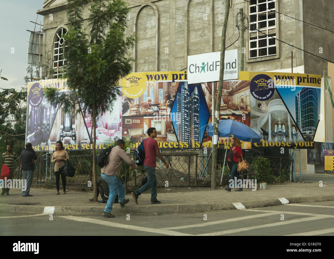 Real estate advertisement in the street, Addis abeba region, Addis